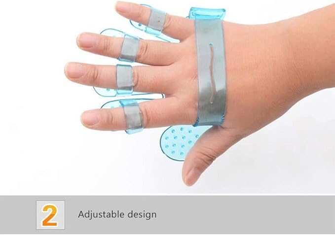 Pet Comb Rubber Pet Combs Pet Glove Comb Dog Pet Hair Grooming Cleaning Glove Hair Remover Massage Comb 2Pcs Blue
