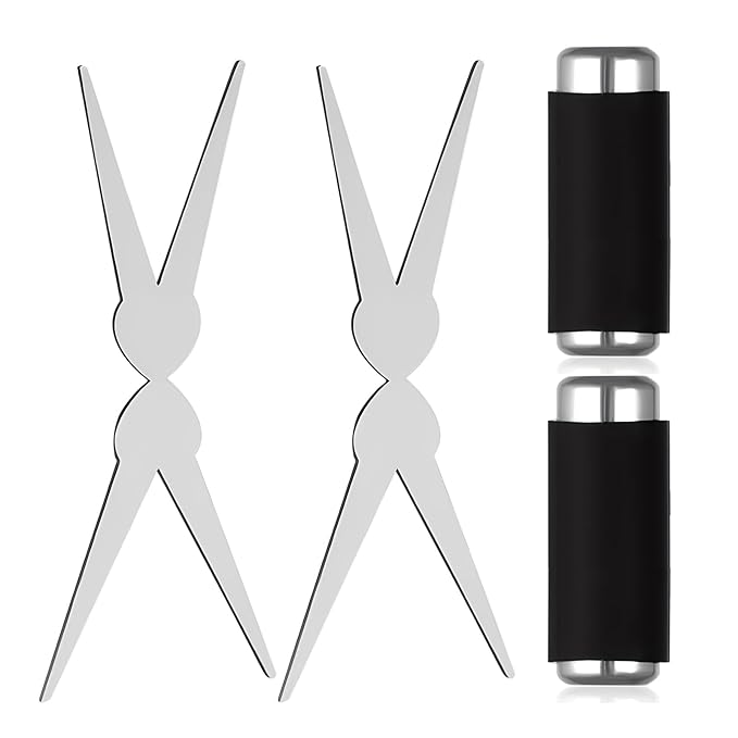 4Pcs Cat Eye Magnet Set, Scissor-shaped Nail Magnet Tool, 2 in 1 Cat Eye Nail Magnet for French Effect, Cat Eye Gel Nail Polish Magnet for Nail Art DIY Home, Studio, Salon