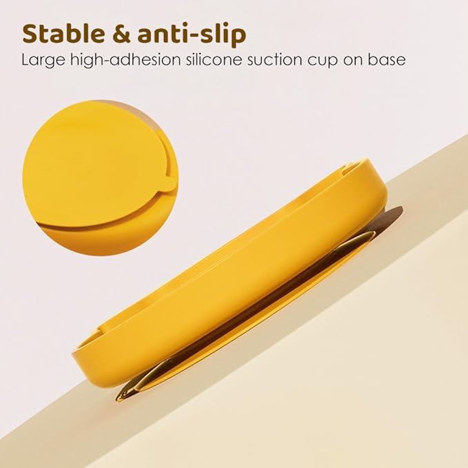 2PCS Silicone Pet Bowls, Non Slip Cat Feeding Dish with Strong Suction Cup, Slow Feeder Shallow Bowl for Dogs Cats, Dishwasher Secure