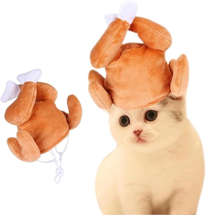 Pet Thanksgiving Turkey Drumstick Hat Small Dog Kitten Hat for Cosplay Accessories