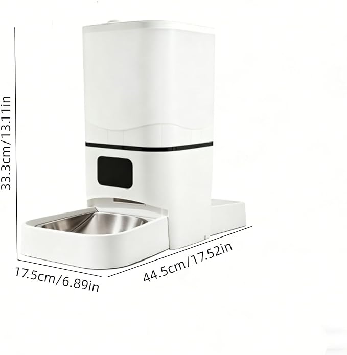 6L Double Bowl Smart Pet Feeder for Dogs Cats, Automatic Food Dispenser with Timer, Automatic Cat Feeder, Timed Cat Feeder for Multi Pet Feeding App Remote Control Voice