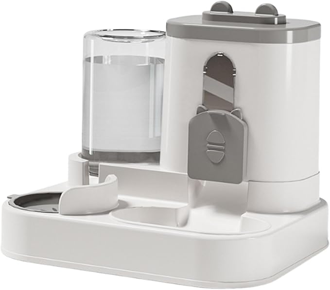 Baoblaze Cat Feeder and Water Dispenser Food Bowl Cat Food Bowl Home Floor Gravity Feeder for Indoor Cats Small Medium Dogs Rabbits