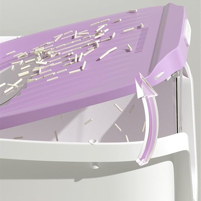 Pet Supplies, Covered Cat Litter Box with Scoop & Teaser Stick, Large Semi-Enclosed for All Cats(Medium)