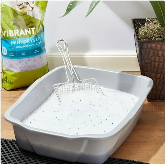 (2 Pack) ~ Vibrant~Life Mini Crystal Cat Litter, Long Lasting and Fast Absorbing, Low dust, Unscented ~ 4 Lb.