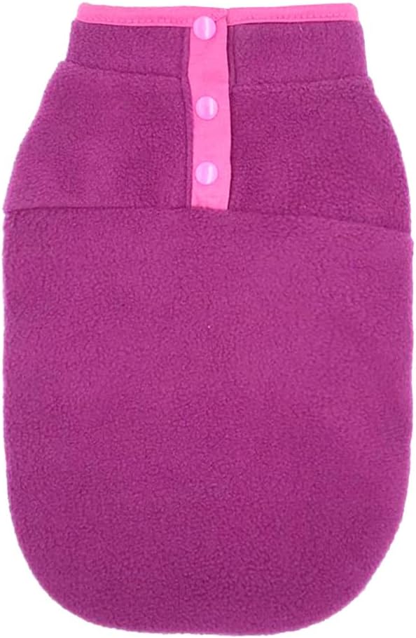 Dog Fleece Sweater, Soft Dog Vest Apparel Sleeveless Puppy Winter Cold Weather Clothes Doggie Jacket Pullover for Small Medium Dogs and Cats(Purple,S)