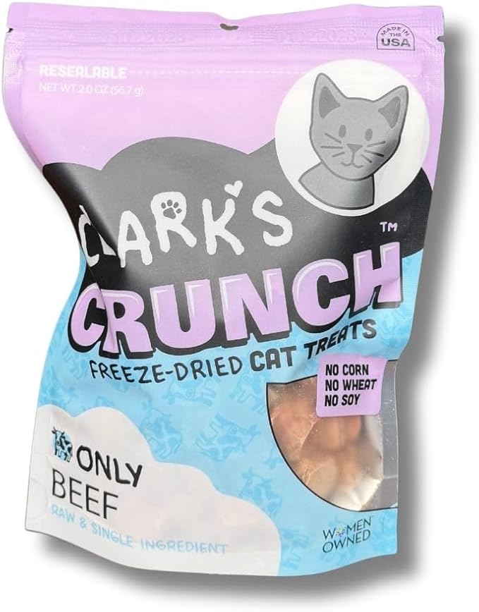 | Freeze Dried Cat Treats | Beef Liver, Single Ingredient | Grain Free Training Treats for Cats, 2 oz Pouch