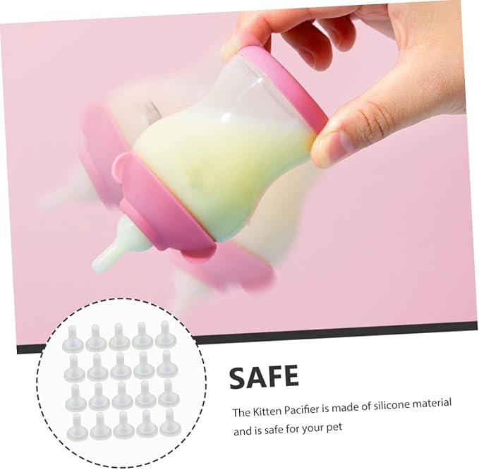 Milisten 20pcs Small Animal Feeding Watering Supplies Cat Feeders for Indoor Kitten Supplies Puppy Pacifier