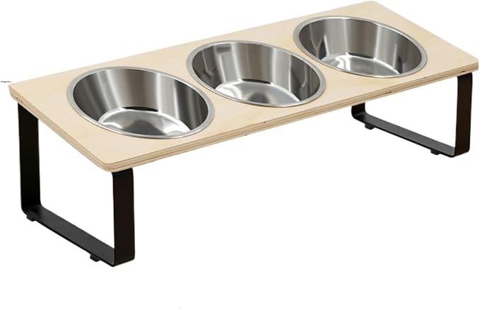 Elevated Cat Bowls Feeder 15° Tilted Raised Feeding & Watering Supplies Pet with Stand for Cats Puppies