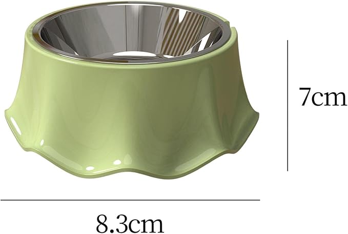 Cat Bowls Indoor Cats Cat Food Bowl Easy Cleaning Anti Over Turning Cat Feeding Bowls Anti Slip Smooth Surface Lightweight for, Green