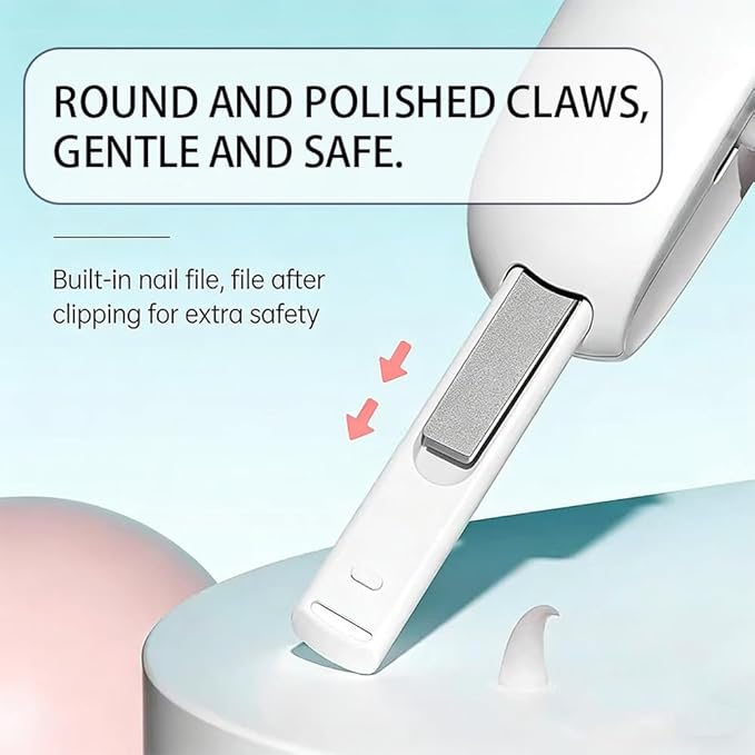 2 Pack Cat Nail Clipper with Light,Adjustable Nail Trimmer,Nail Clipper for Cats and Dogs with Catcher,Safe Cat Claw Clippers for Indoor Cats,Professional Cat Nail Trimming Supplies & Grooming Kit