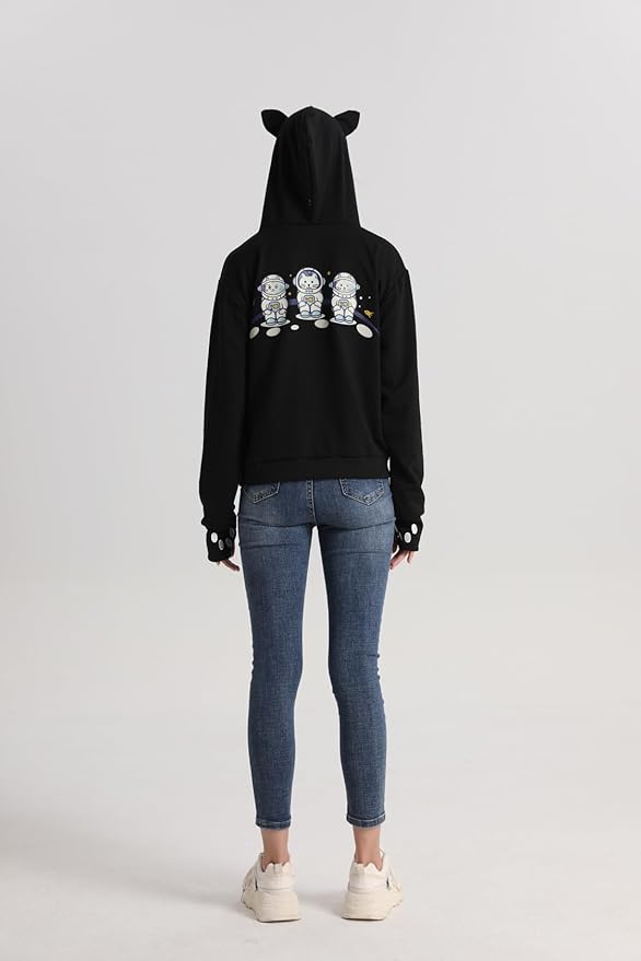 ALYC Unisex Hoodies Pet Holder Cat Dog Large Pouch Carriers Sweatshirt Cat Space Pullover Top