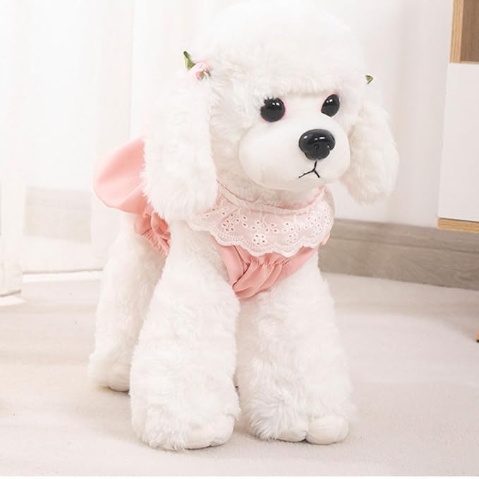 Pet Pumpkin Princess Dress for Small Dogs Cats, Breathable Polyester Lace Skirt, Adjustable Strap Sleeveless Puppy Kitten Outfit for Ragdoll Yorkie Maltese, Spring Summer Sweet Costume(Pink, X-Large)