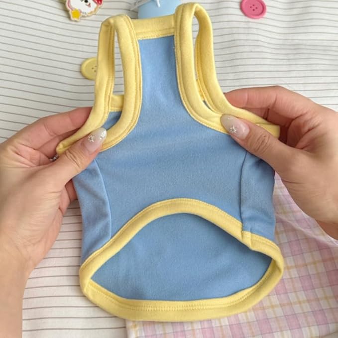 Pet Camisole Skirt Outfit for Small Dogs & Cats - Cute Spring Summer Printed Tank Top and Dress, Breathable Cat & Dog Clothing