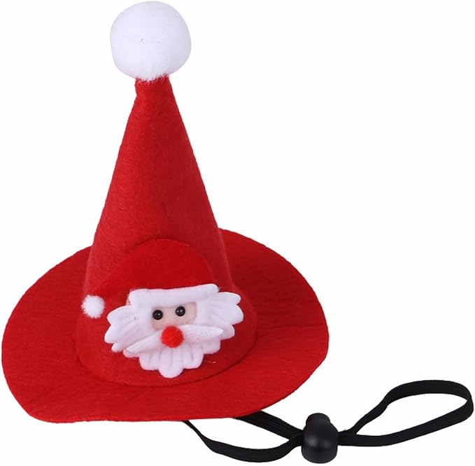 Santa Claus Hat for Cats Xmas Outfits Clothes Puppy Cat Christmas Costume Hat Santa Claus Pattern Cat Cosplay Costume