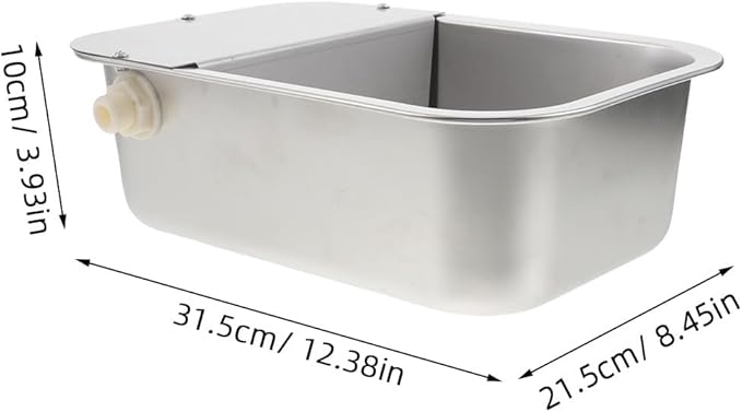 1 Set Automatic Pet Water Dispenser: Stainless Steel Spill-Proof Drinking Fountain for Dogs and Cats - Auto Pet Water Bowl with Float Valve