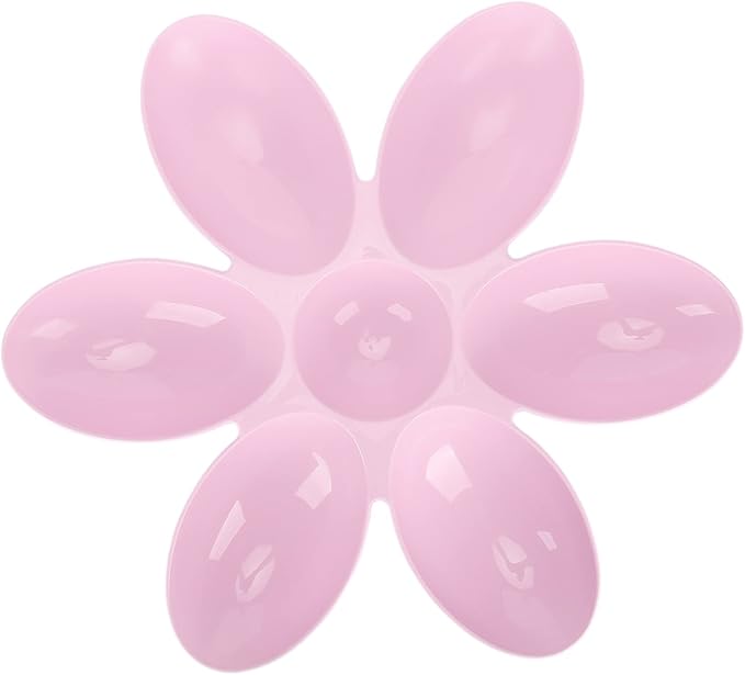 Multipurpose Cat Food Bowl Cat Food Bowl Flower Petals Shaped Cat Water Bowls Non Slip Food‑Grade Flower Petals Shaped 6 Grids Pet Feeding Bowl for Food and Water (Roseate)