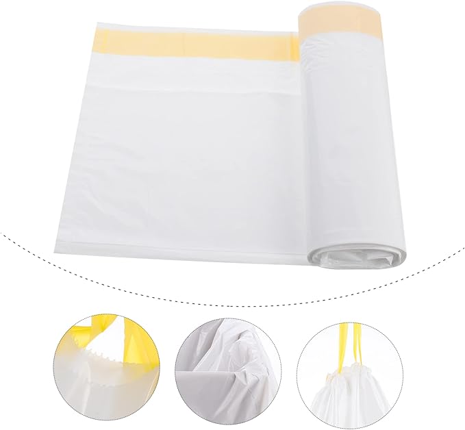 7Pcs Durable Cat Litter Box Liners Leak Cat Litter Bags with Drawstring Handles for Easy Disposal and Automatic Closing Design