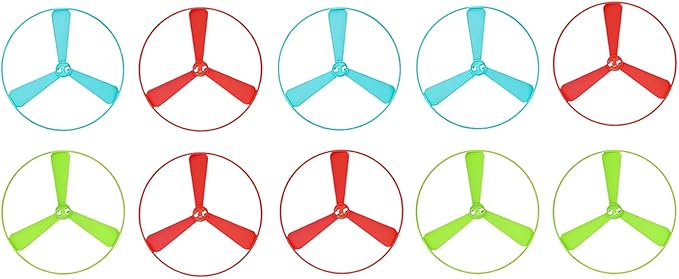 10PCs Cat Fetch Toy Discs,Interactive Flying Cat Toy with 10 Flying Saucer for Pet Kitten and Dog Playing,Interactive Hunting Tracking Chasing Training Toys for Indoor Outdoor (Only Flying Propellers)