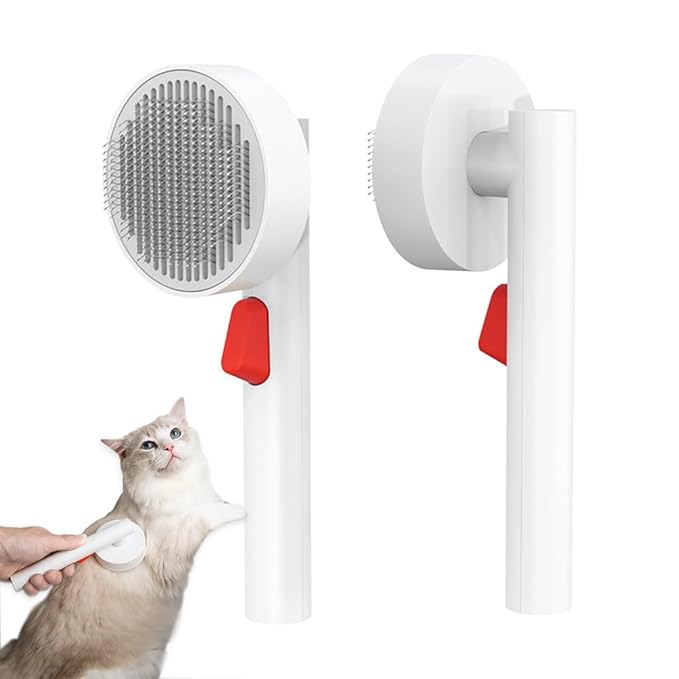 Dog Brush with Release Button for Shedding, Self Cleaning Cat Comb Hair Brush for Indoor Cats, Dog Deshedding Grooming Kit, Pet Supplies Hair Remover Tool