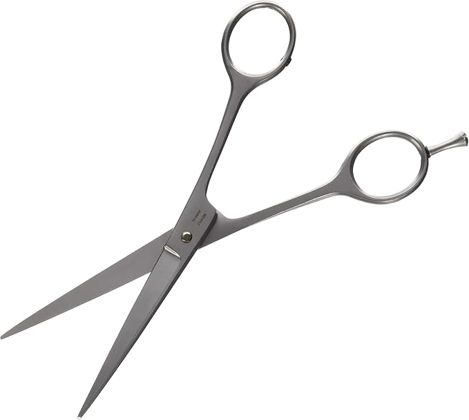 Mars Professional Ergonomic Stainless Steel Hair Cutting Shears with Fingerhook, Microserrated, 6.5" Length