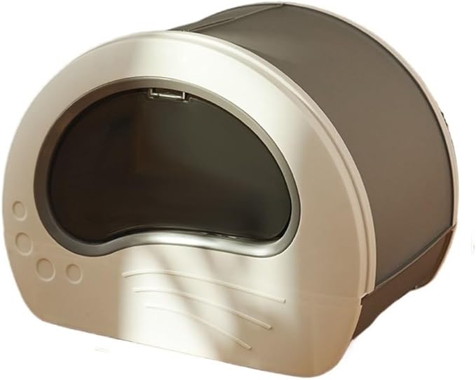 Pet Supplies, Enclosed Cat Litter Box Large, Splash-Proof Control with Scoop & Drawer(Gray)
