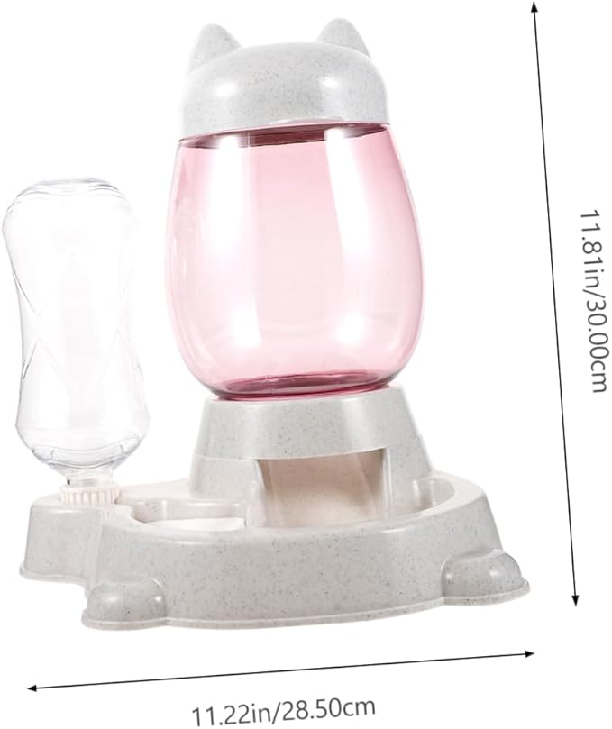 MERRYHAPY Cat Feeding Watering Supplies Automatic Pet Feeder Pet Food Water Dispenser Kitten Food Container