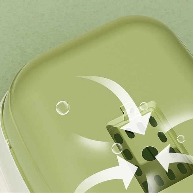 Pet Supplies, Nclosed Cat Litter Box with Lid & Scoop,Control Hooded Tray(Green)