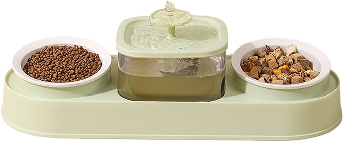 Elevating Cats Bowl Automatic Water Fountain Food AntiVomiting Dog Feeding Food Container for Small Dog Cats Pet Water Fountain
