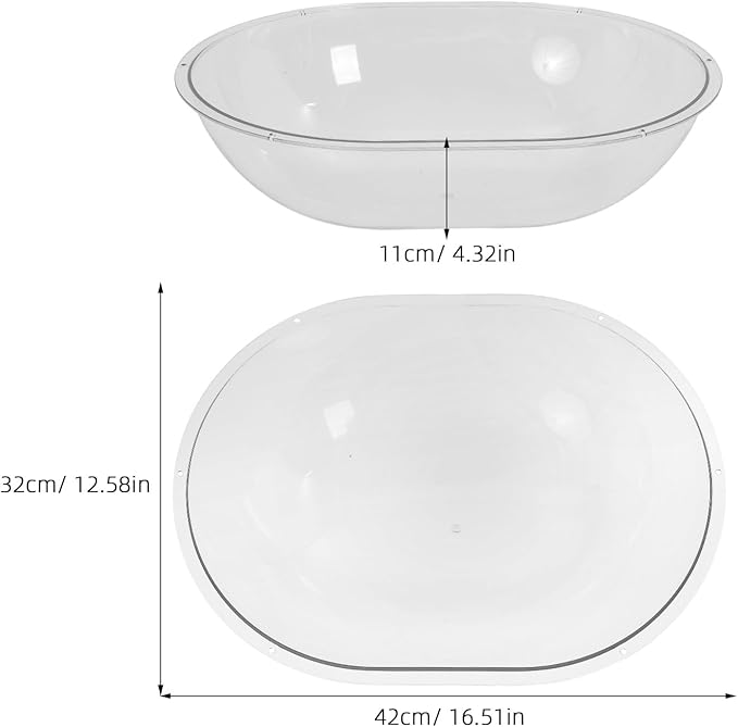Levemolo Acrylic Dome Window Perch, Cat Tree Hammock, Clear Kittens Nest Furniture Bubble Bowl Replacement, Space Capsule Design Bowl for Cat Wall Shelf Bed 40x30cm