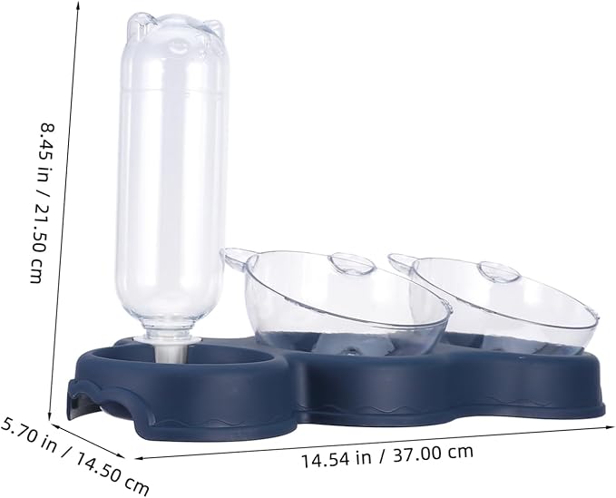 Abaodam Cat Food and Water Bowl Multi-Function Automatic Feeder and Dispenser for Cats and Dogs Elevated Design Dual Bowls Integrated Hydration for Indoor Pets