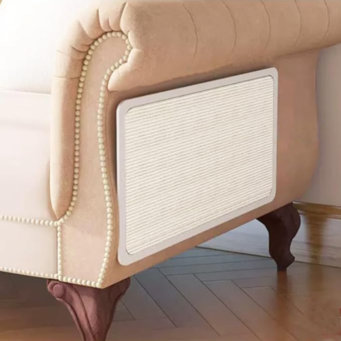 Natural Sisal Cat Scratching Pads Cat Scratch Furniture Protectors Cat Scratcher Mats Sofa Bed Corner Protector Anti-Slip Cat Scratch Pads for Grinding Claw, Post Tree Ramp Cardboard Replacement