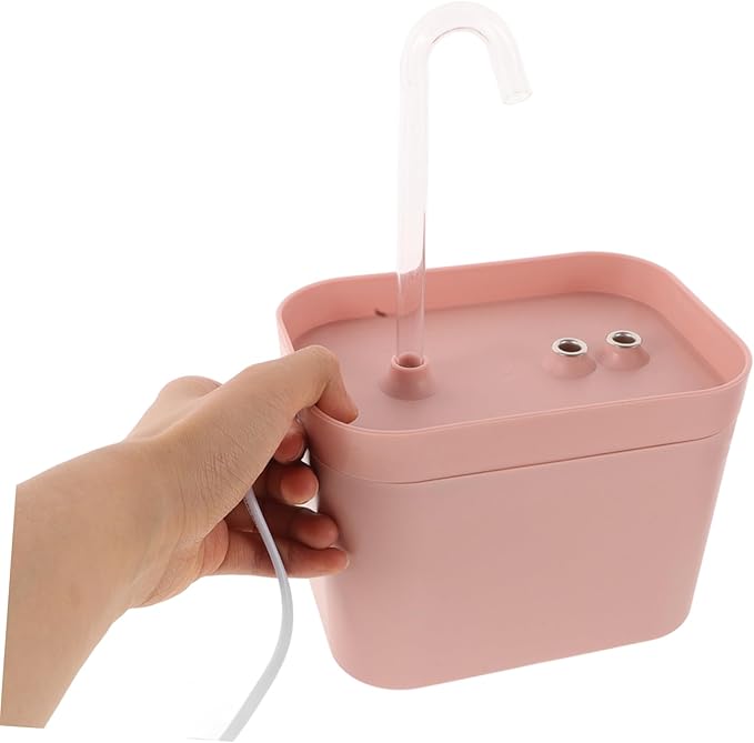POPETPOP Battery-Operated Pet Water Dispenser Auto Circulating Cat and Dog Drinking Fountain Elegant Flower Shape Easy to Clean
