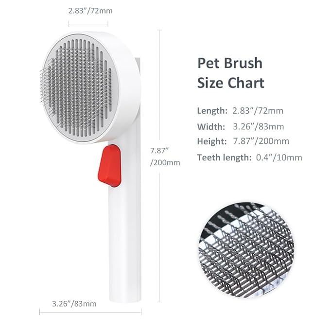 Dog Brush with Release Button for Shedding, Self Cleaning Cat Comb Hair Brush for Indoor Cats, Dog Deshedding Grooming Kit, Pet Supplies Hair Remover Tool