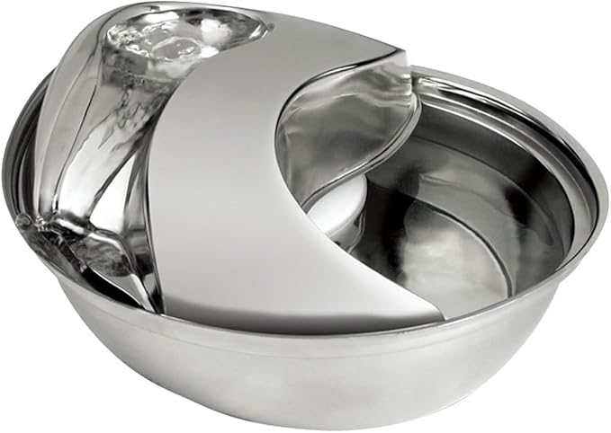 Liusj JUnst Cat Water Fountain Stainless Steel,Pet Fountain Dog Water Dispenser, Pet Drinking Fountain with Replacement Filters for Cats Dogs, Automatic Cat Dog Fountain