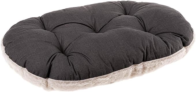 Ferplast Dog Bed Large Dog Cushion Washable Pet Mattress in Cotton with Soft Padding, 85 x 55 cm. Brown