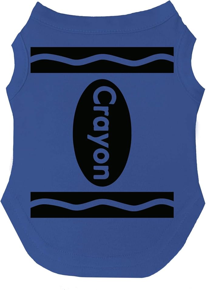Crayon Dog Tee Shirt | Sleeveless Breeds | Halloween | Trick or Treat | Group Costume | School Parade | Family Outfits |Royal Blue, 3X-Large 410