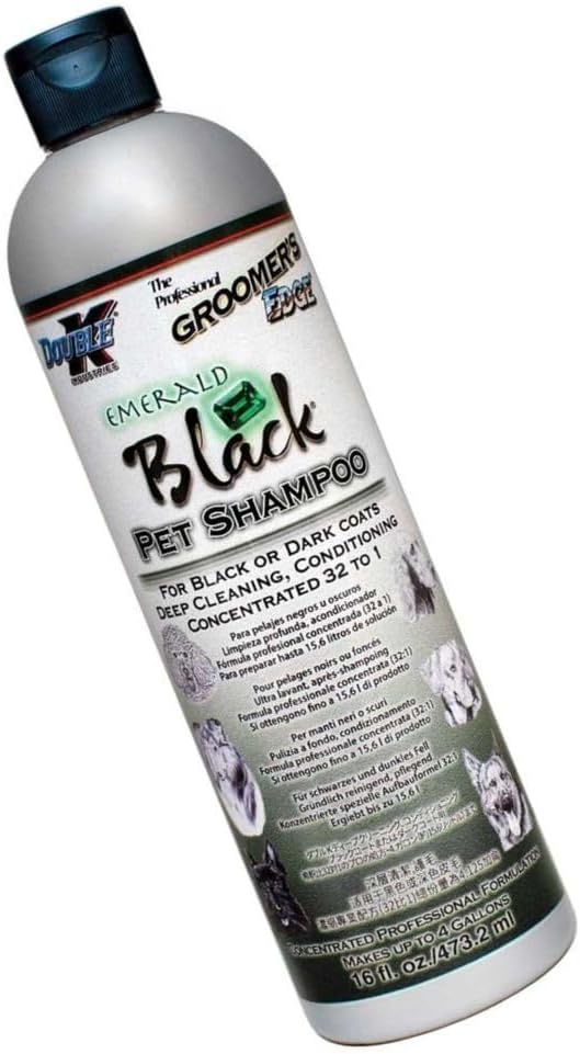 Groomers Edge Emerald Black Dog and Cat Shampoo, 16-Ounce