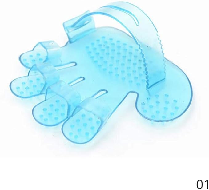 Pet Comb Rubber Pet Combs Pet Glove Comb Dog Pet Hair Grooming Cleaning Glove Hair Remover Massage Comb 2Pcs Blue