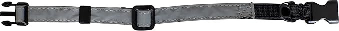CatGoods Reflective Silver Stretch Cat Collar – Escape-Safe Alternative to Breakaway, Adjustable, Comfortable, ID and Bell Attachment