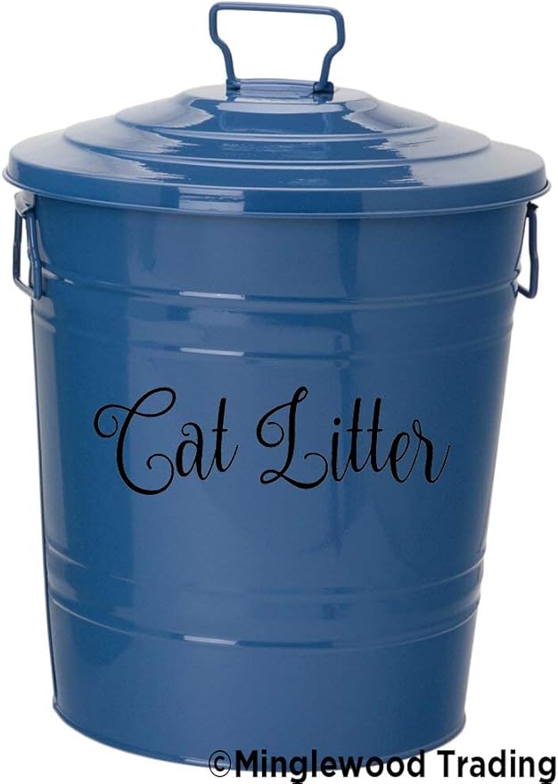 Cat Litter 7w x 2h Label | Kitchen Organization | Die Cut Vinyl Decal | Black Fancy Font (Sticker Only)