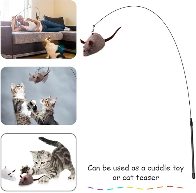 PAZ'S GIFT Cat Toys Plush Catnip Toys Cat Kick Toys Cleans Teeth Eliminates Bad Breath Adorable Kitten Teething Toys Indoor Interactive Companion Toys
