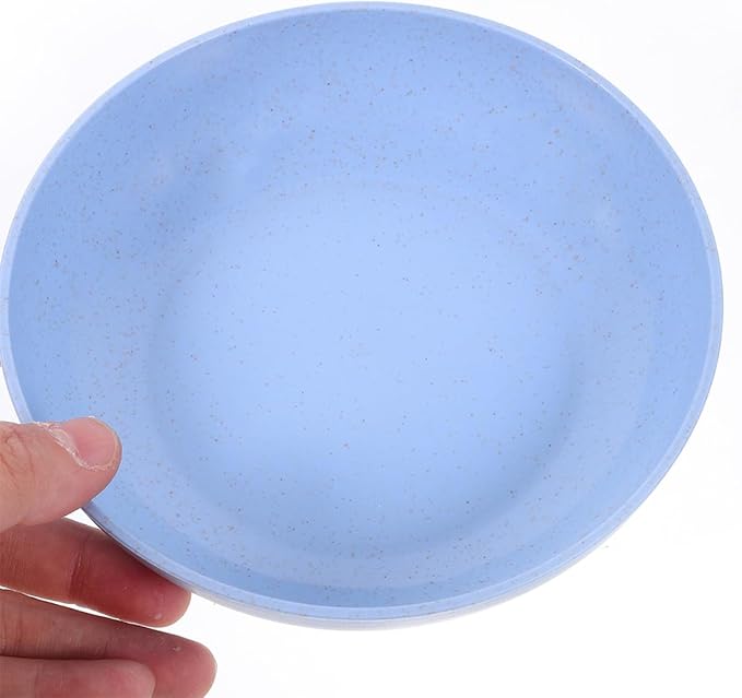 VICASKY 12pcs Shallow Plastic Cat Bowls for Feeding and Watering Indoor Cats Kitten Food Dish Wide Whisker-Friendly Pet Supply Set in Beige Pink and Blue