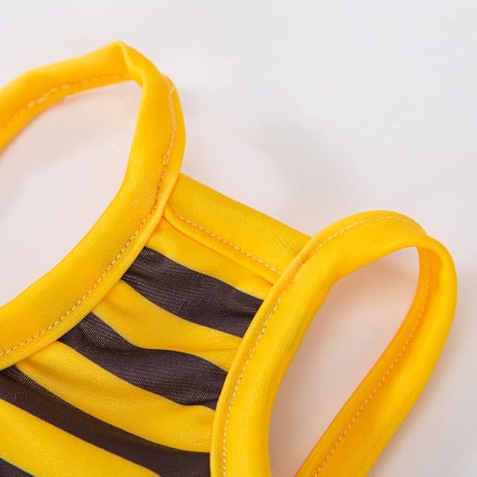 Funny Dog Swimwear Bikini Summer Dog Clothes Beach Swimsuit Puppy Bathing Suit Puppy Vest Cooling Pet Shirt for Small Dogs, Cat Apparel (XX-Large, Yellow Bee)