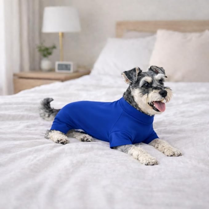 Lovelonglong Dog Full Bodysuit – Stretchy Yoga Fabric 4-Leg Dog Pajamas, Breathable & Lightweight Dog Onesie for Indoor & Outdoor, Shedding Control & Travel Wear