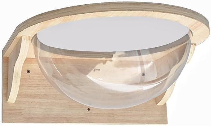 Cat Wall Shelves Wood for Large Cats,Wall Bubble House, Cat Wall Beds Furniture for Indoor Perch Transparent Capsule Bed Cat Steps-XL
