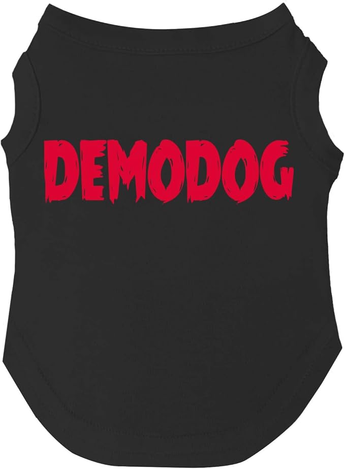Demodog Costume Halloween Dog Tee Shirt | Sleeveless | Sizes for Puppies, Toys and Large Breeds (Black, Medium 865)