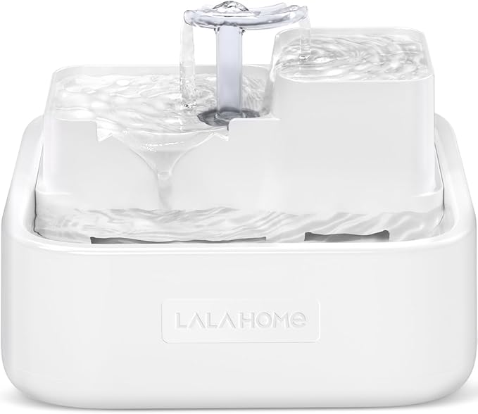 Cat Water Fountain Basic Small Dog Drinkng Water Bowel 3-Stage Unique Design for Multi Pets Water Dispenser for Waterfall Fountain Kitty with Isolating Pump - Square Drinking Top