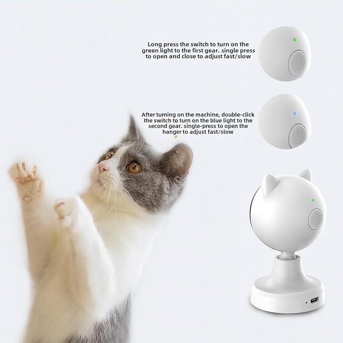Smart Interactive Cat Toy – USB Rechargeable Motion-Activated Teaser in Box, Indoor Play for Active Cats, Hands-Free Entertainment