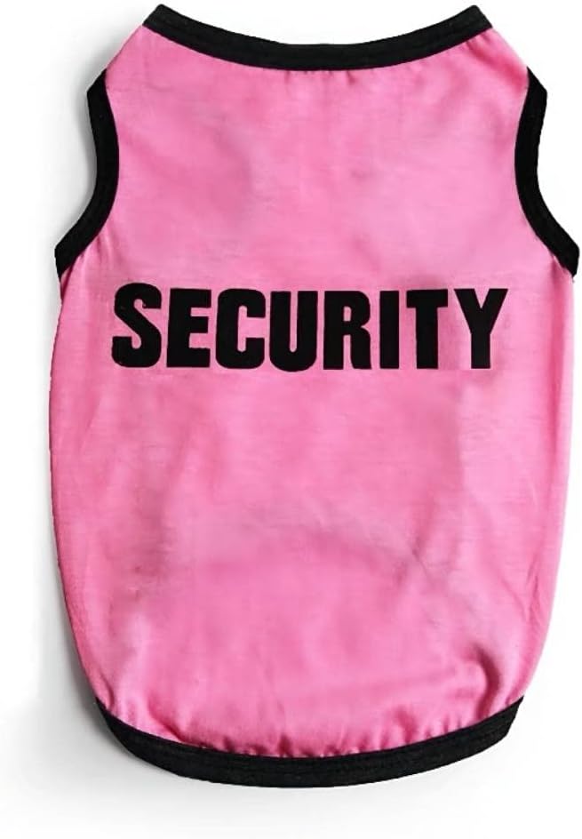 Pet Clothes, Cool Security Vest Pet Puppy T-Shirt Cotton Clothing Apparel Cat Spring Summer Breathable Sleeveless Harness Costume Clothes for Small Dogs (XS, Pink)