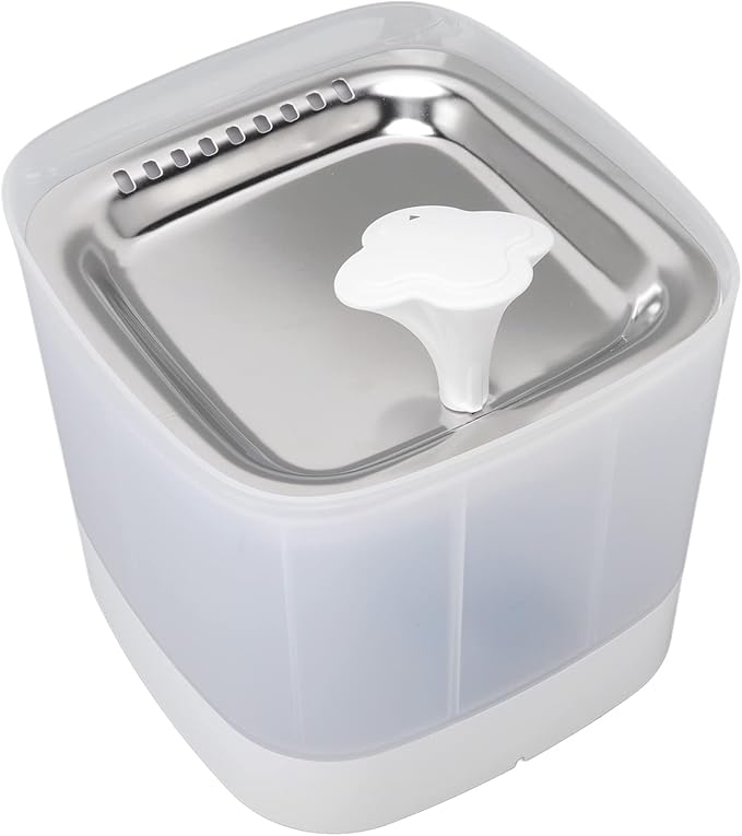 Fountain 25L., Automatic Cat, Double Filtration Drinking Fountain with 2 Modes, Low, for Cats and Dogs, Includes Stainless